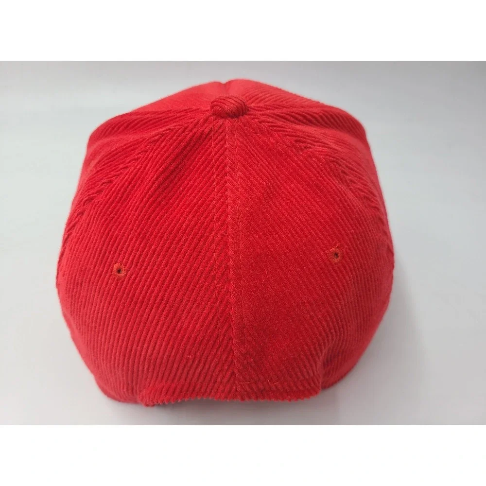Vintage ABC Sports Corduroy Rope Sportsman Snapback Hat‎ Cap Cotton Casual Red